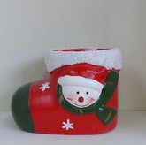 Ghiveci ceramica ghetuță cu om de zăpadă Crăciun